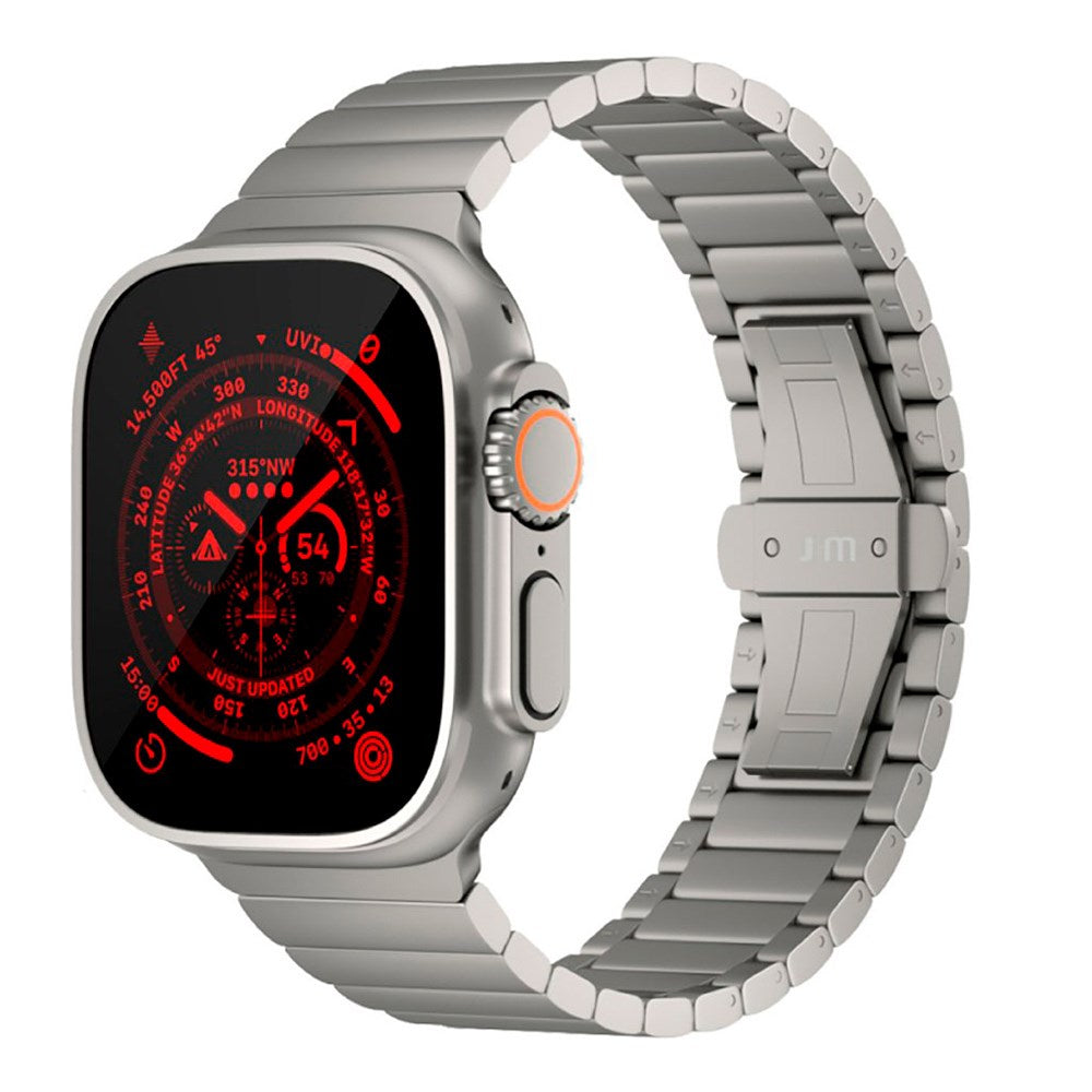 Apple Watch Ultra 1/2 (49mm) Just Mobile Titanium Reim m. DLC Belegg - Sølv