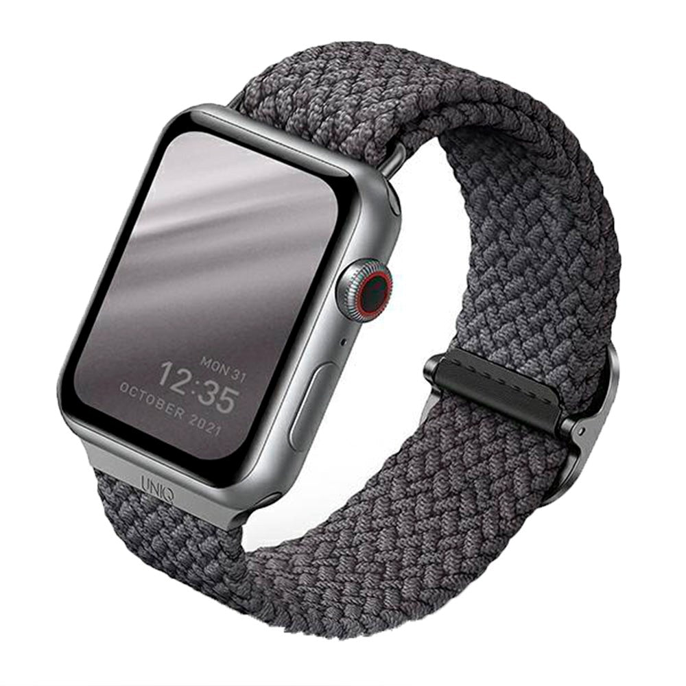 Apple Watch (38/40/SE/41/42mm) UNIQ Aspen Flettet Stoffrem - Grå