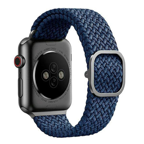 Apple Watch (38/40/SE/41/42mm) UNIQ Aspen Flettet Stoffrem - Blå