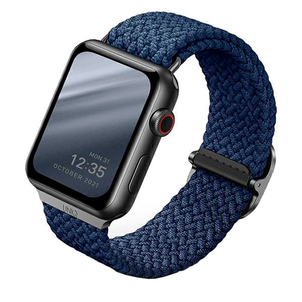 Apple Watch (38/40/SE/41/42mm) UNIQ Aspen Flettet Stoffrem - Blå