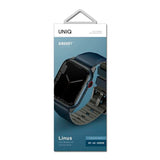 Apple Watch (42/44/SE/45/46/49mm) UNIQ Linus Silikonstropp - Blå