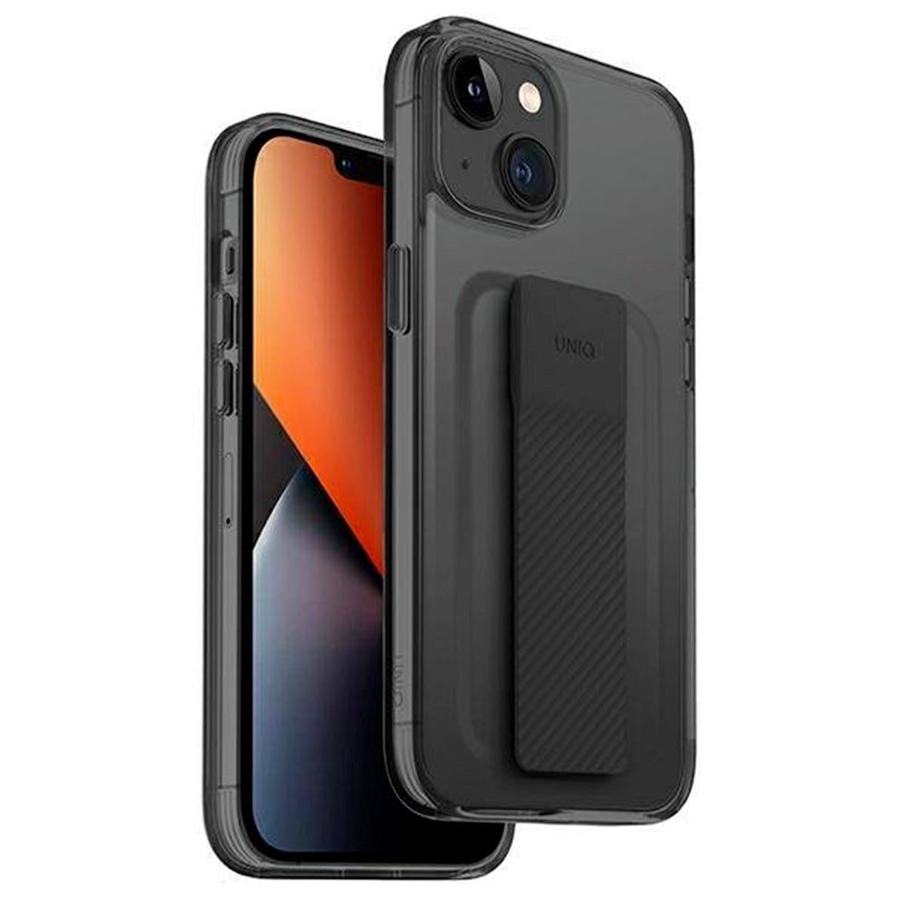 iPhone 14 Plus UNIQ Heldro Mount fleksibelt bakdeksel - Gjennomsiktig / Svart