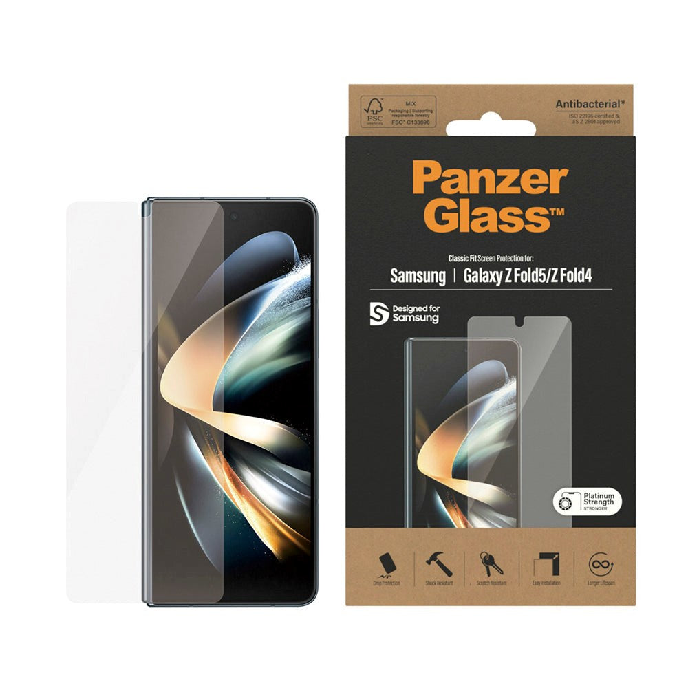 Samsung Galaxy Z Fold5 / Galaxy Z Fold4 PanzerGlass Classic Fit Skjermbeskyttelsesglass - Platinum Strength - Gjennomsiktig