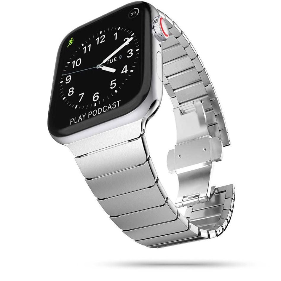 Apple Watch (42/44/SE/45/46/49mm) Tech-Protect Linkband Stål Rem - Sølv