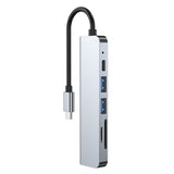 Tech-Protect V4-Hub 6in1 Multi Adapter - Grå