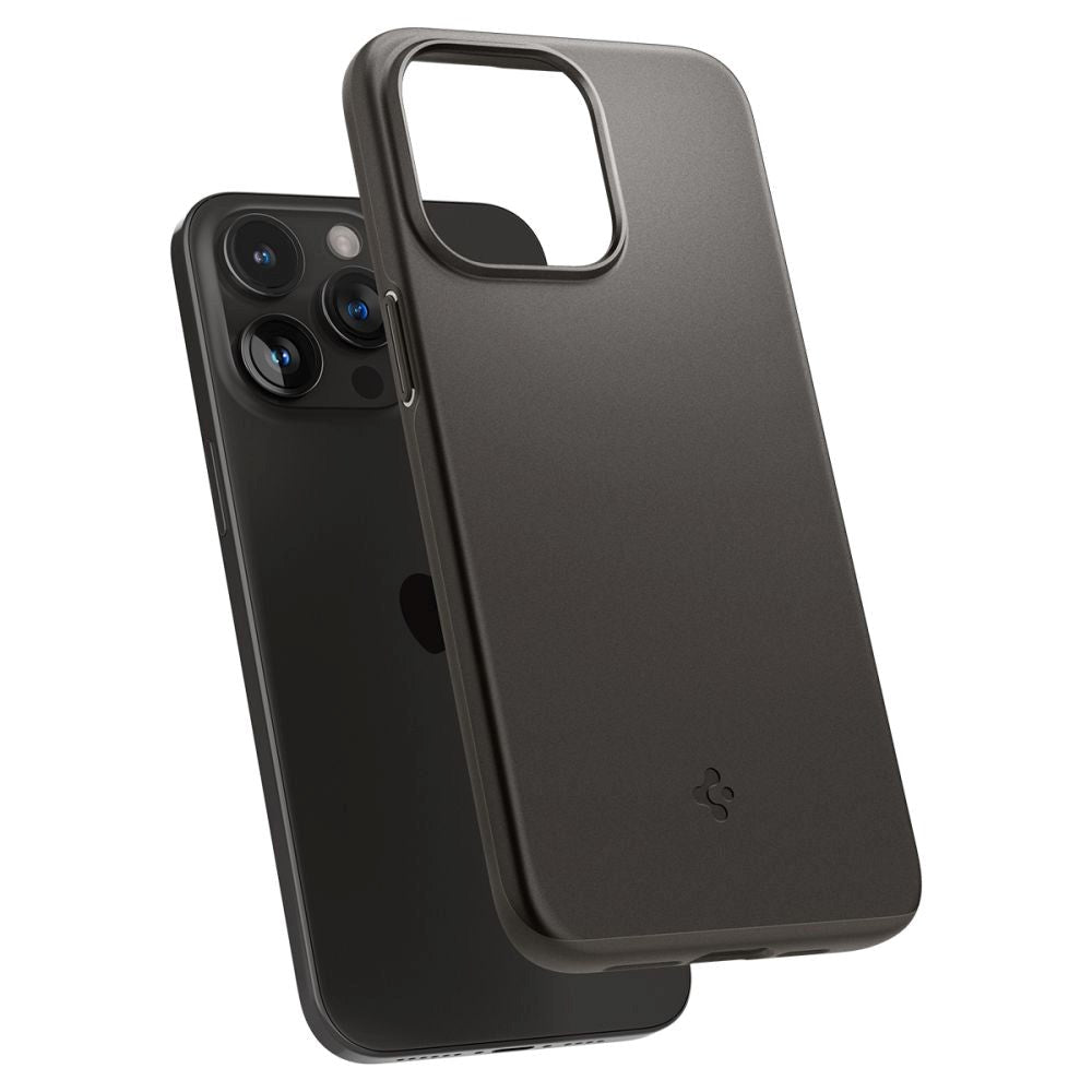 iPhone 15 Pro Spigen Thin Fit Deksel - Gunmetal