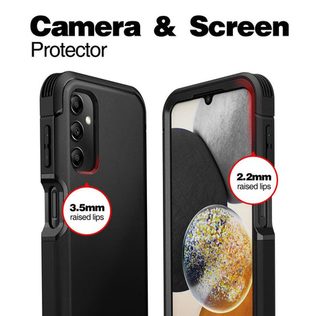 Samsung Galaxy A14 (5G) Ultra Tech-Protect Kevlar Hardplast Deksel med Skjermbeskytter - Svart