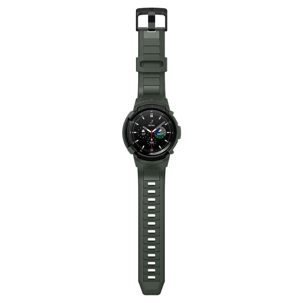 Samsung Galaxy Watch 4 Classic (46mm) SPIGEN Rugged Armor Pro Deksel - TPU Deksel inkl. Stropp - Grønn