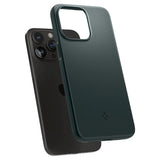 iPhone 15 Pro Spigen Thin Fit Deksel - Abyss Green