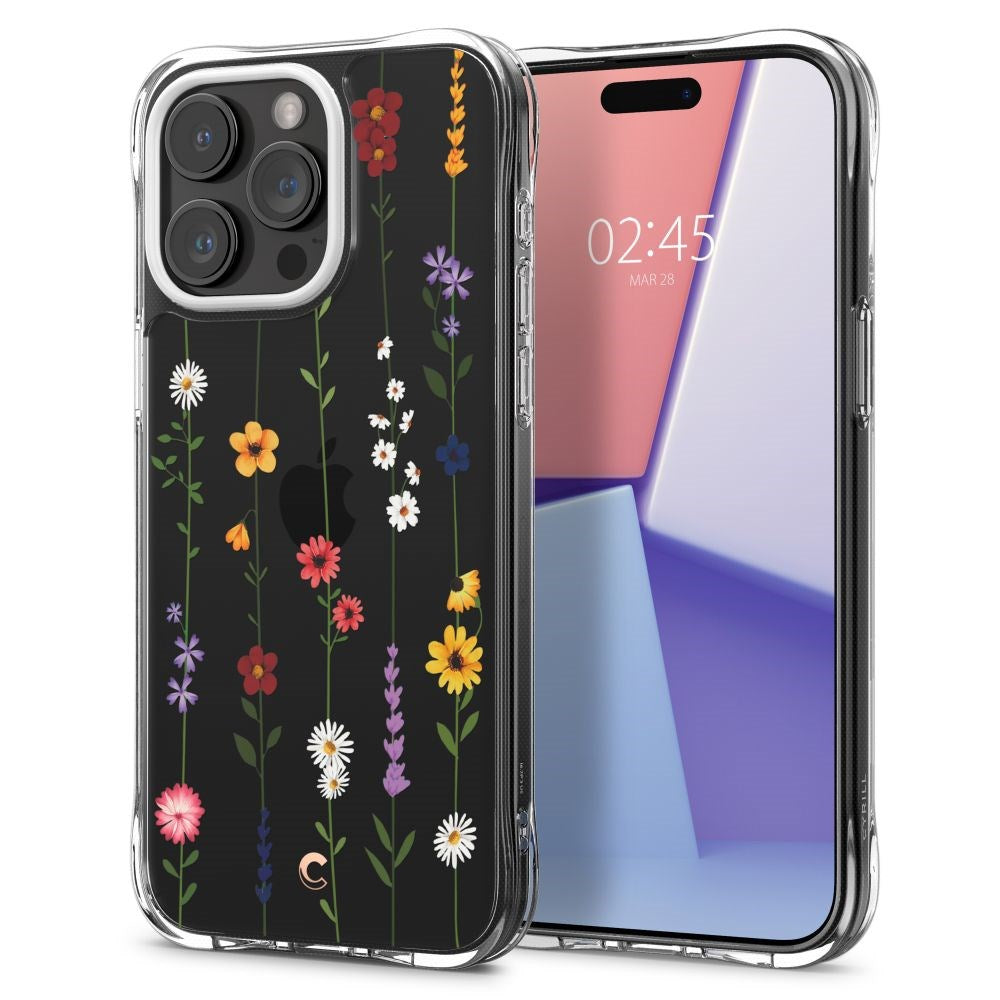 iPhone 15 Pro Cyrill Cecile Plast Deksel m. Stropp - Flower Garden