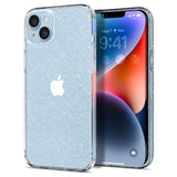 Spigen iPhone 14 Liquid Crystal Glitter Deksel - Gjennomsiktig