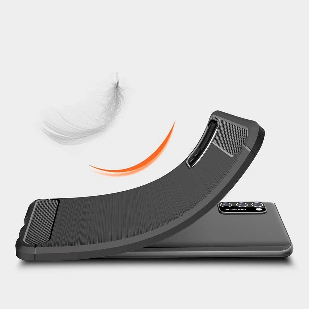 Xiaomi Poco M3 Tech-Protect Fleksibelt Carbon Plastdeksel - Svart