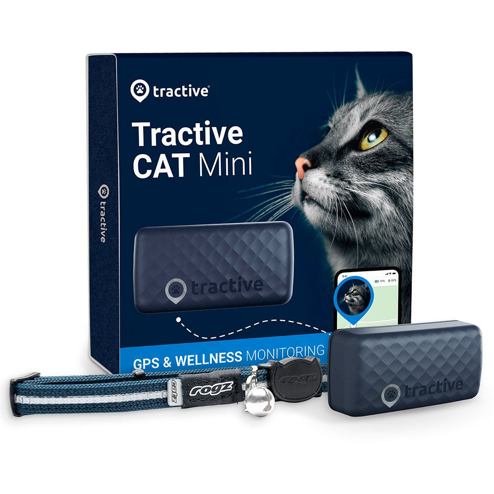 Tractive GPS Cat Mini - GPS & Bluetooth Tracker for Katt - Mørkeblå