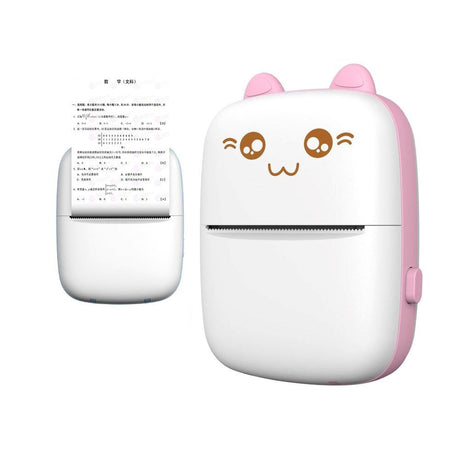 Hurtel HURC9 Mini Cat Termisk Skriver - Hvit / Pink