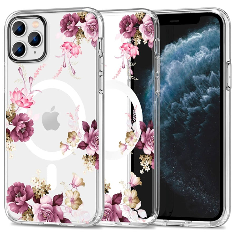 iPhone 11 Pro Tech-Protect MagMood Deksel - MagSafe Kompatibel - Spring Floral