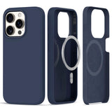 iPhone 15 Pro Tech-Protect Silikon Deksel - MagSafe Kompatibel - Navy