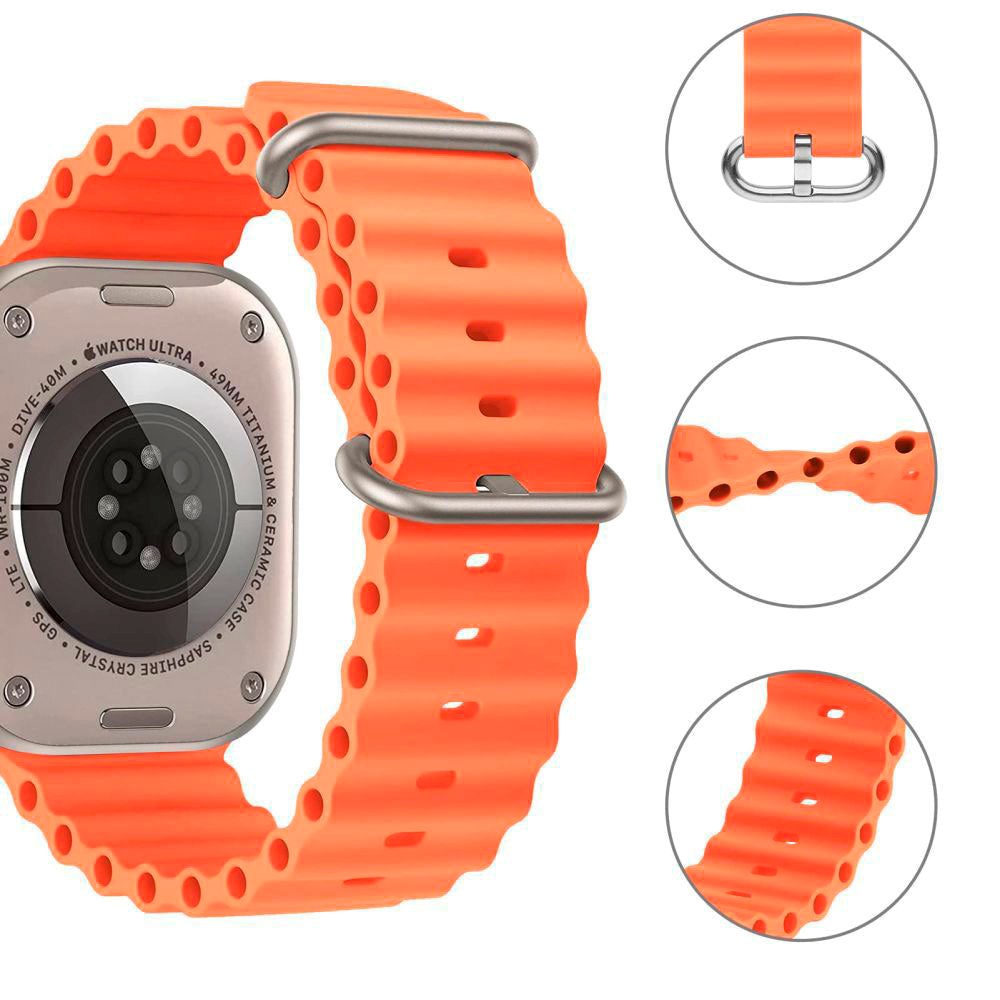 Tech-Protect Apple Watch (42/44/45/49 mm) Iconband Pro Silikonstropp - Oransje