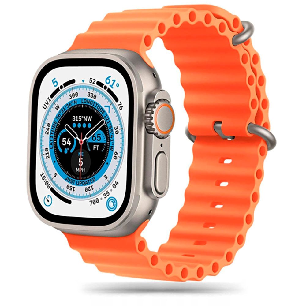 Tech-Protect Apple Watch (42/44/45/49 mm) Iconband Pro Silikonstropp - Oransje