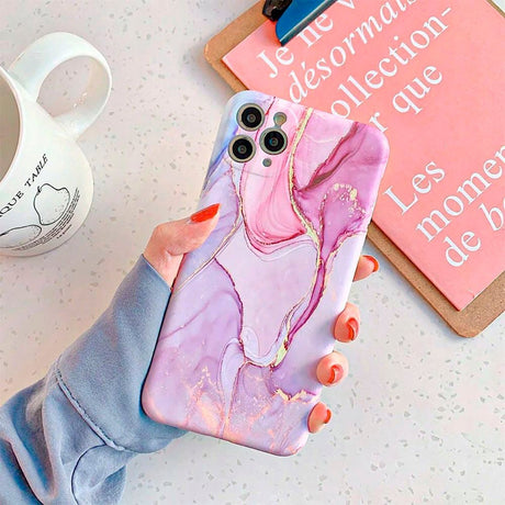 Samsung Galaxy A14 (5G) Tech-Protect Fleksibelt Plast Deksel - Colorful Marble