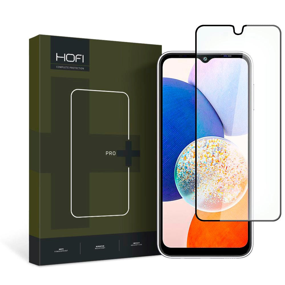 Samsung Galaxy A14 (5G) Hofi Pro+ Skjermbeskytter i Herdet Glass - Case Friendly - Svart Kant