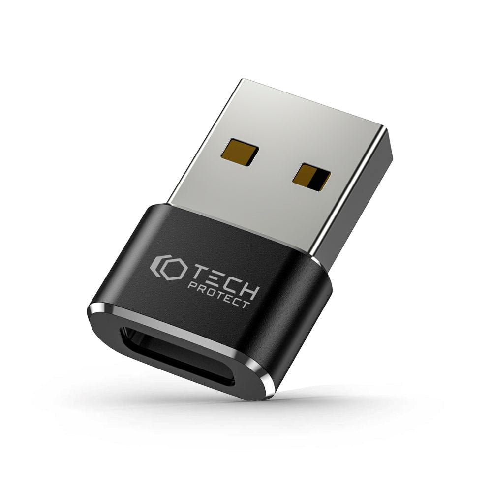 Tech-Protect USB-A til USB-C-Adapter - Svart