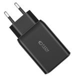 Tech-Protect NC PD 65W Vegglader med 2 x USB-C og 1 x USB-A - Svart