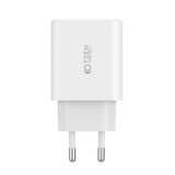 Tech-Protect NC 30W Vegglader med 2 x USB-C og 1 x USB-A - Hvit