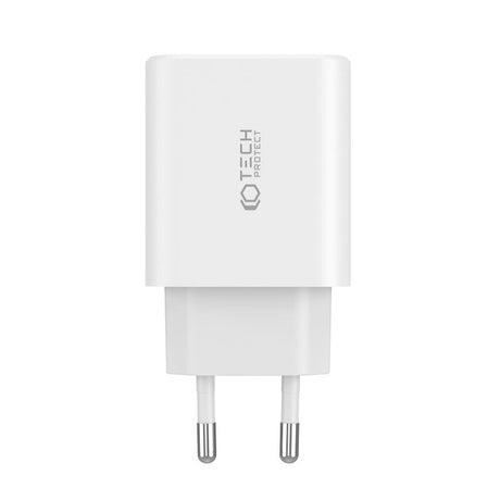 Tech-Protect NC 30W Vegglader med 2 x USB-C og 1 x USB-A - Hvit