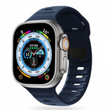 Apple Watch (42/44/SE/45/46/49mm) Iconband Tech-Protect Line Silikon Reim - Navy Blå