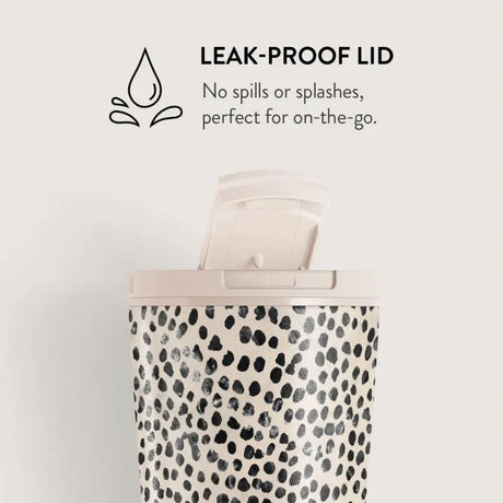 Burga Termokopp m. Lokk & Sugerør - 500ml - Almond Latte