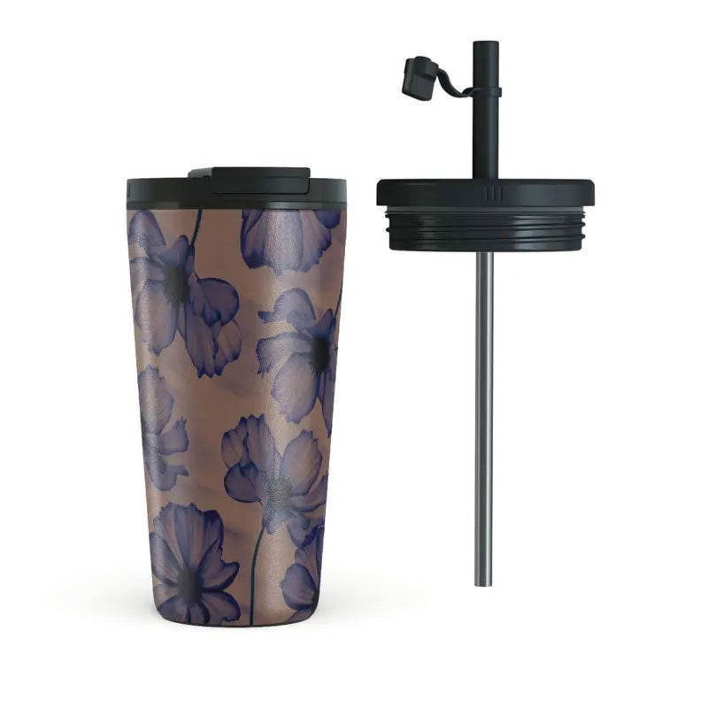 Burga Termokopp m. Lokk & Sugerør - 500ml - Velvet Night