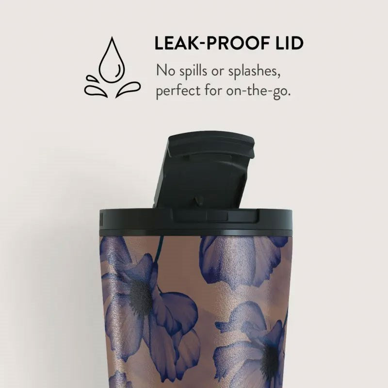 Burga Termokopp m. Lokk & Sugerør - 500ml - Velvet Night