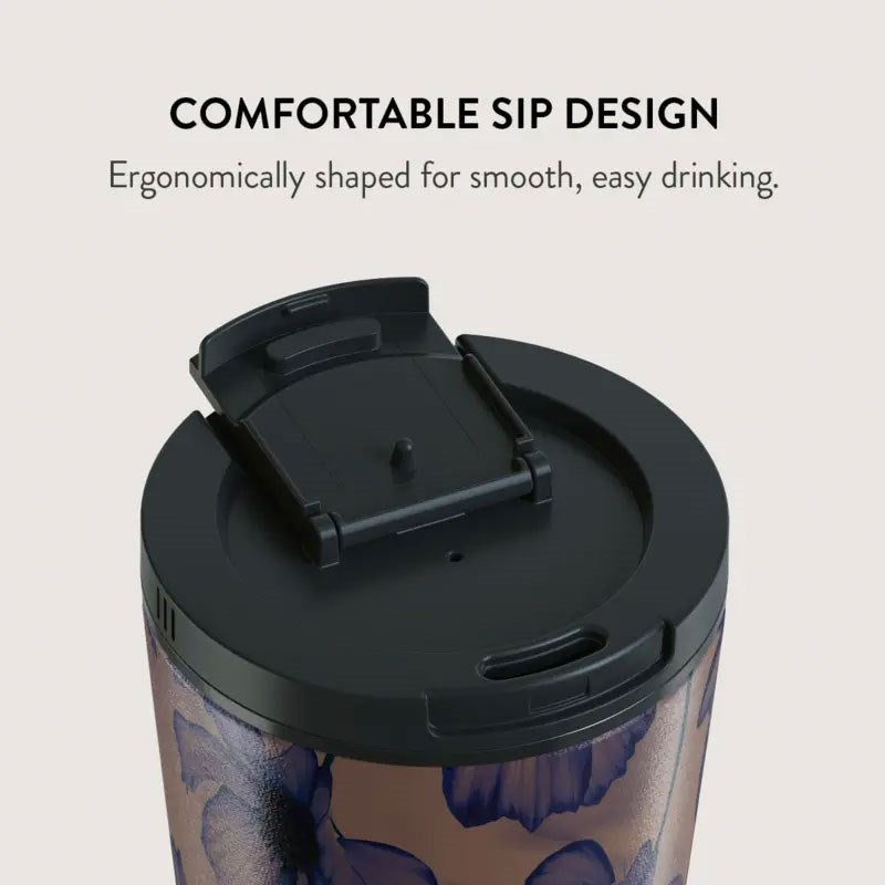 Burga Termokopp m. Lokk & Sugerør - 500ml - Velvet Night