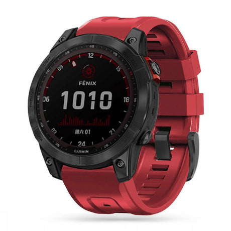 Universal Garmin 22mm QuickFit Iconband Tech-Protect Line Silikon Reim - Rød