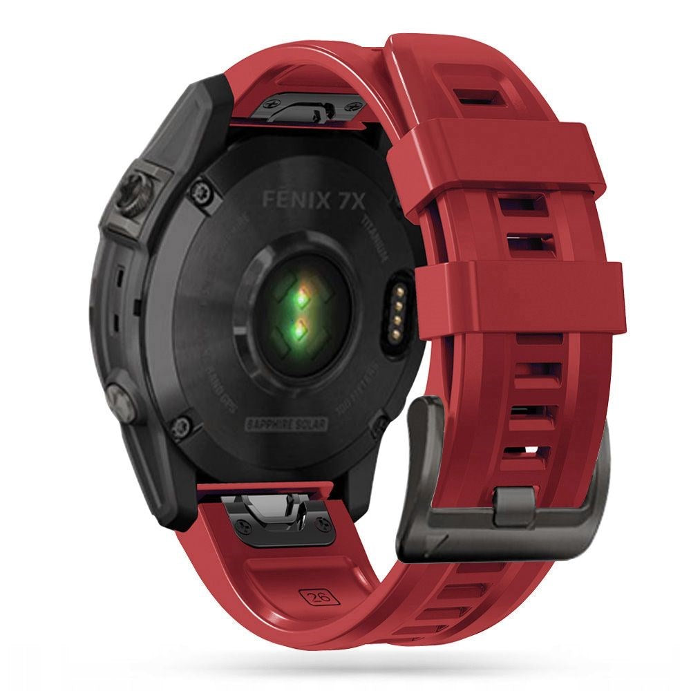 Universal Garmin 22mm QuickFit Iconband Tech-Protect Line Silikon Reim - Rød