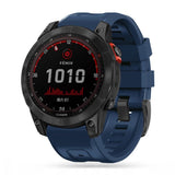 Universal Garmin 22mm QuickFit Iconband Tech-Protect Line Silikon Reim - Navy Blå