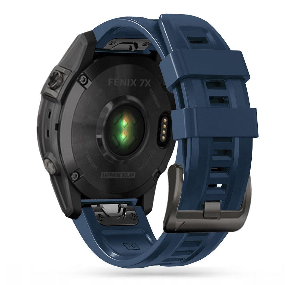 Universal Garmin 22mm QuickFit Iconband Tech-Protect Line Silikon Reim - Navy Blå