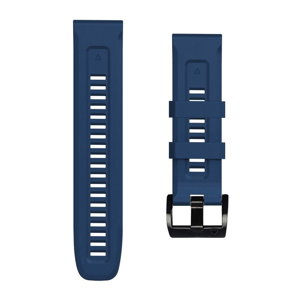 Universal Garmin 26mm QuickFit Iconband Tech-Protect Line Silikon Reim - Navy Blå