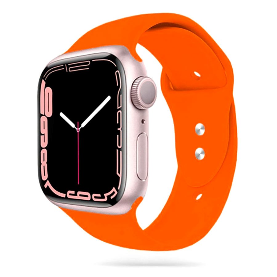 Tech-Protect Apple Watch (42/44/SE/45/46/49mm) Icon Band Silikonstropp - Oransje