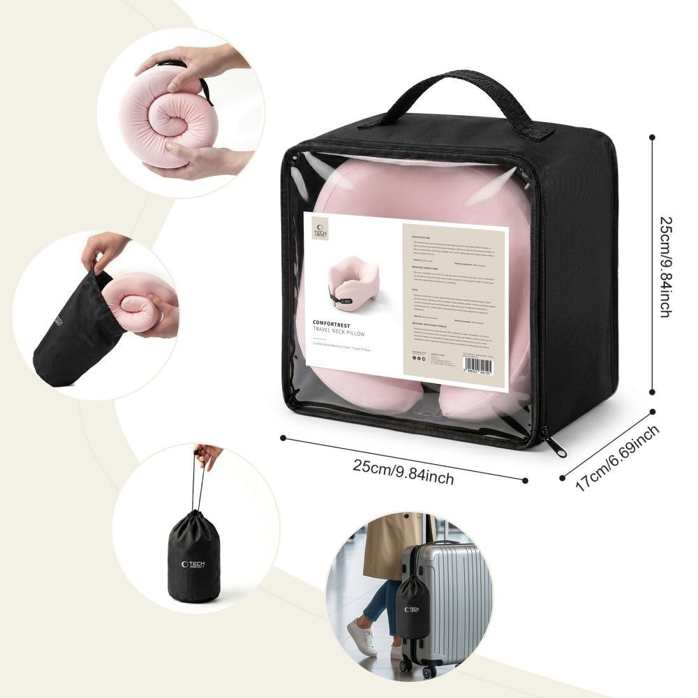 Tech-Protect ComfortRest Reise Nakkepute - Rosa
