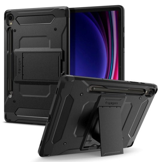 Samsung Galaxy Tab S9 Spigen Tough Armor Pro Deksel m. S-Pen Holder & Kickstand - Svart