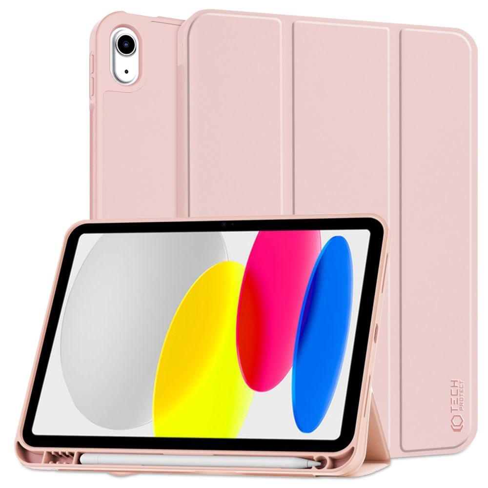 Tech-Protect iPad 10.9" (2022) SC Deksel m. Apple Pencil Holder - Rosa