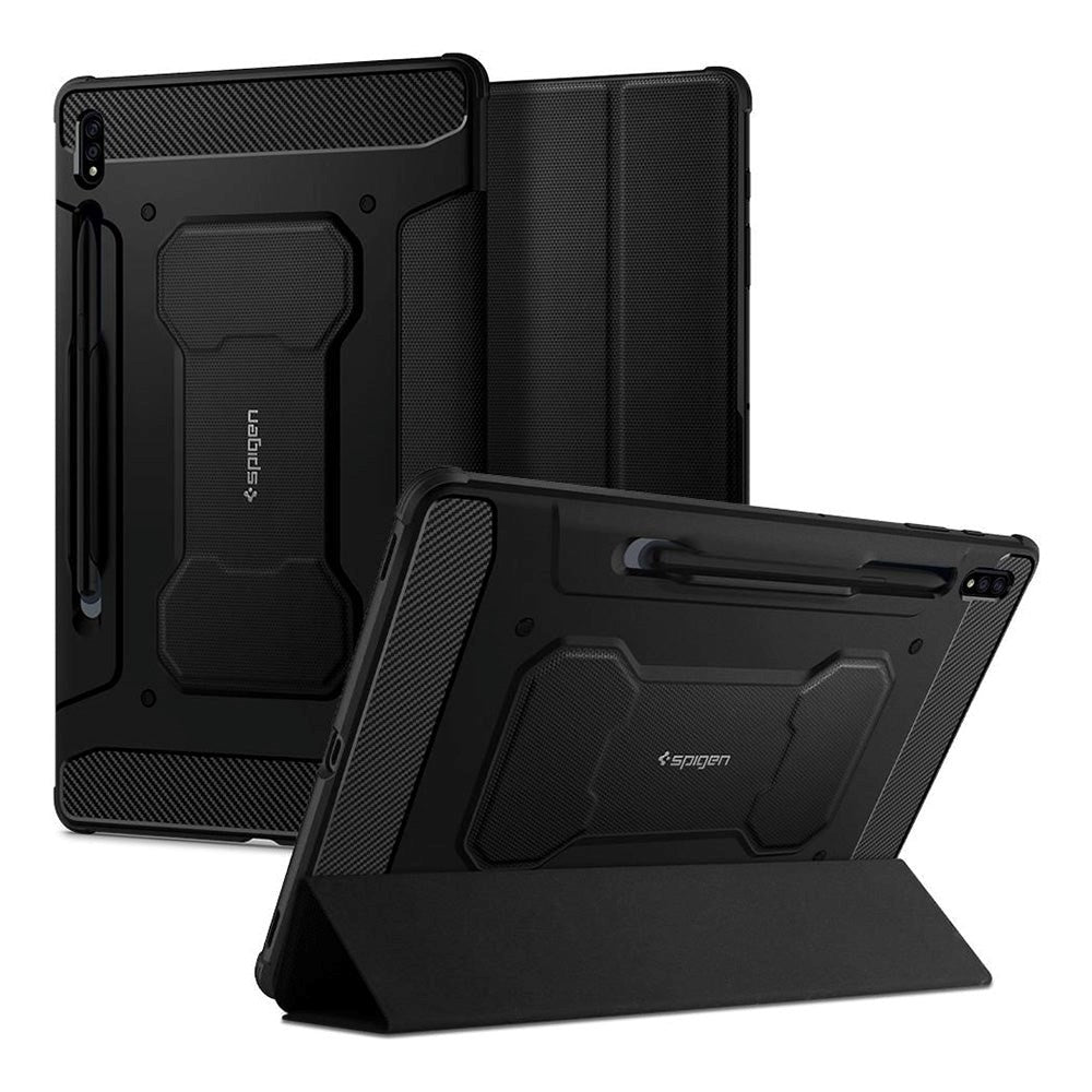 Samsung Galaxy Tab S8 Plus / Tab S7 Plus 12.4" Spigen Rugged Armor Pro Deksel - Black