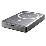 Denver PQCW-10015 Magnetisk Trådløs PowerBank - 15W / 10.000 mAh - MagSafe Kompatibel - Grå