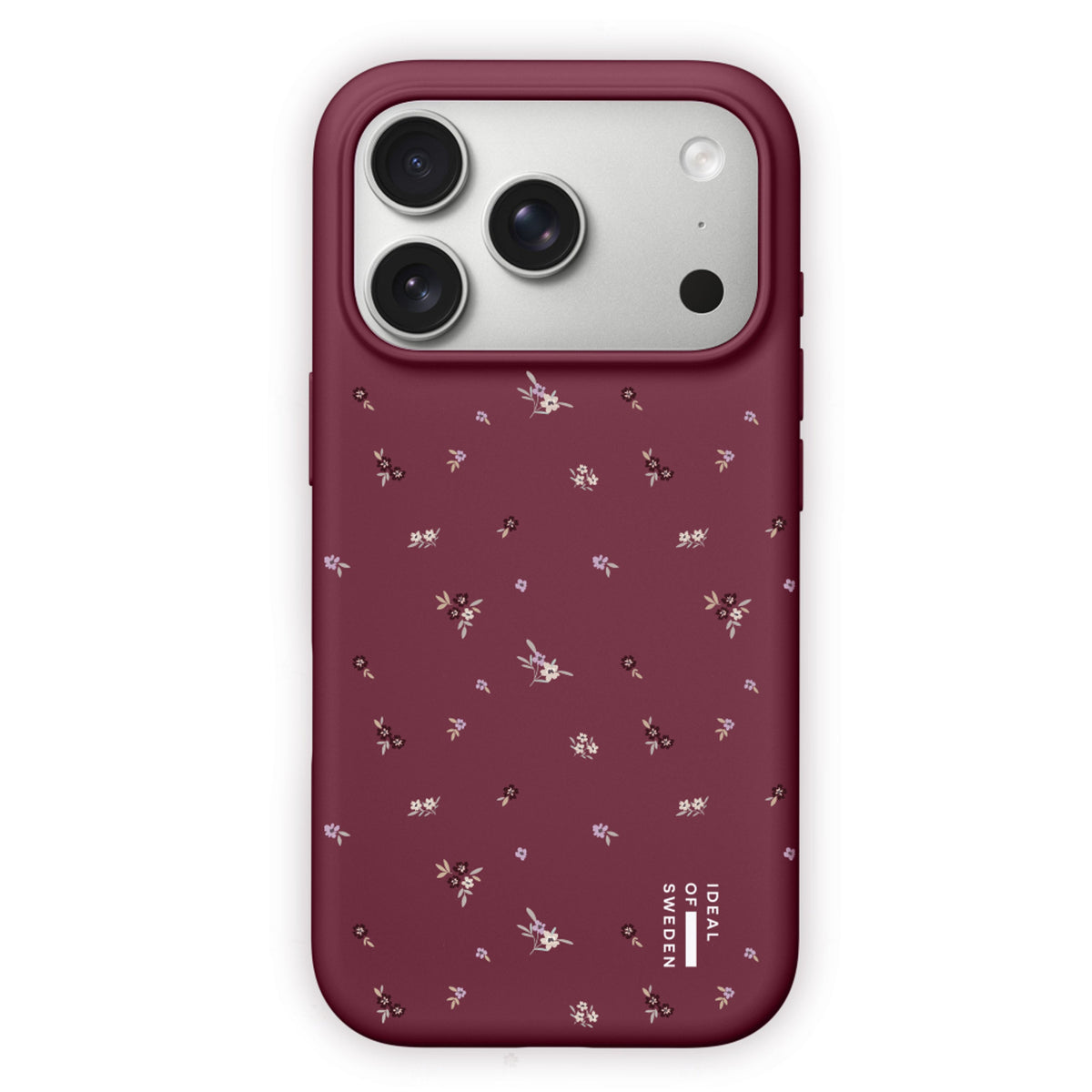 iPhone 18 Pro / 17 Pro iDeal Of Sweden Silikon Deksel - MagSafe Kompatibel - Fine Wine Bloom