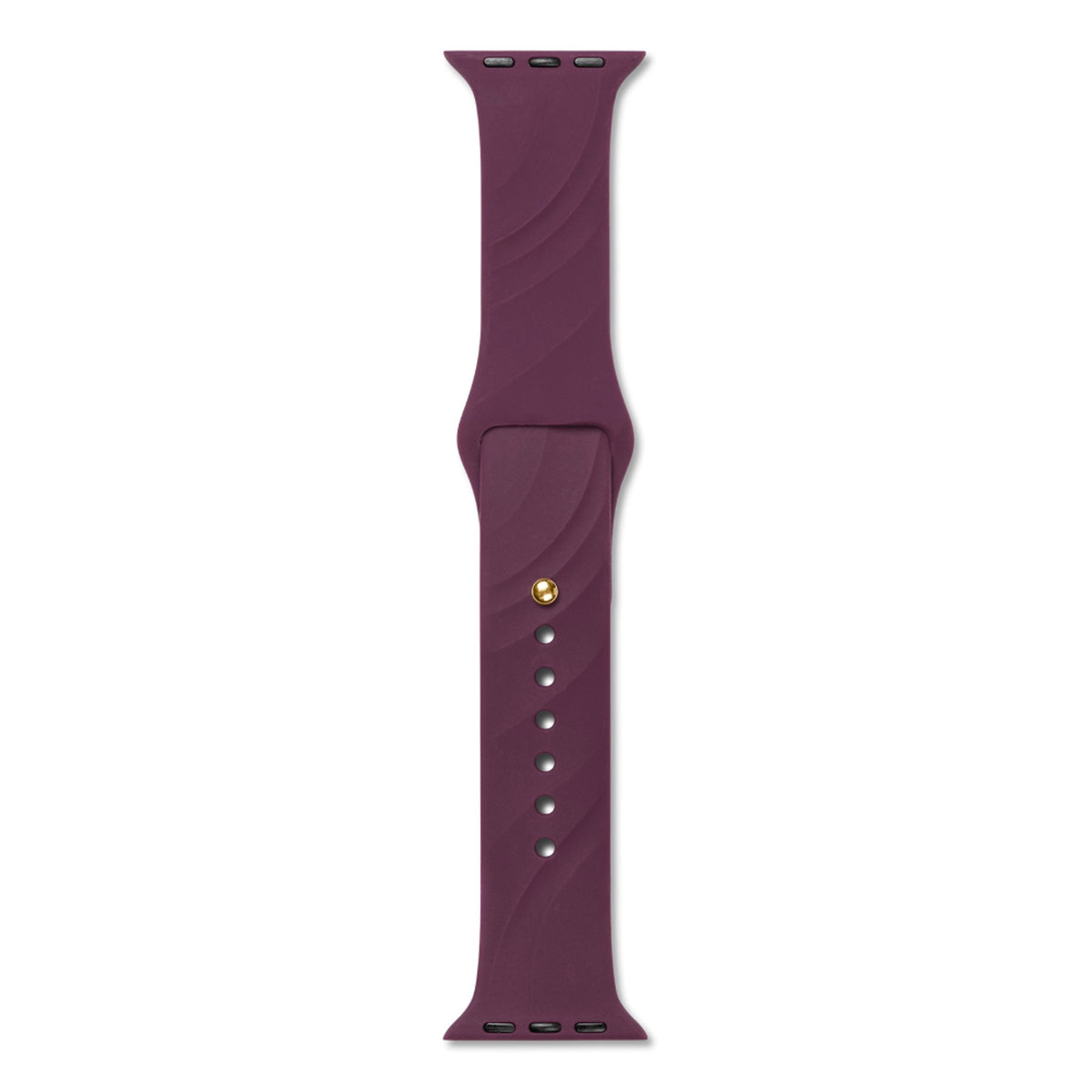 Apple Watch (42/44/SE/45/46/49mm) iDeal of Sweden Soft Swirl Silikon Klokkerem - Størrelse M/L - Velvet Plum