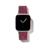 Apple Watch (38/40/SE/41/42mm) iDeal of Sweden Silikon Klokkerem - Størrelse S/M - Fine Wine Bloom