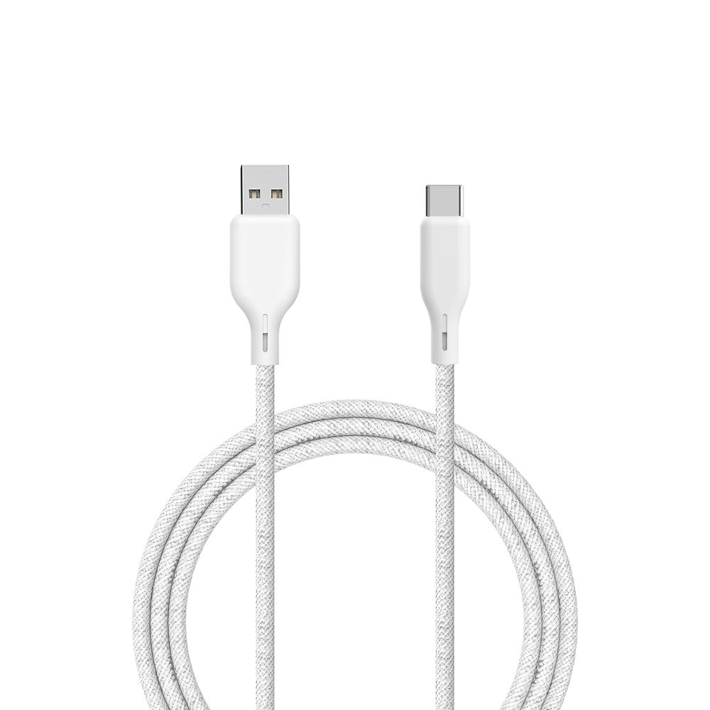 ËSSENTIALS by Upström 60W USB-A til USB-C Kabel 2.5m - Hvit