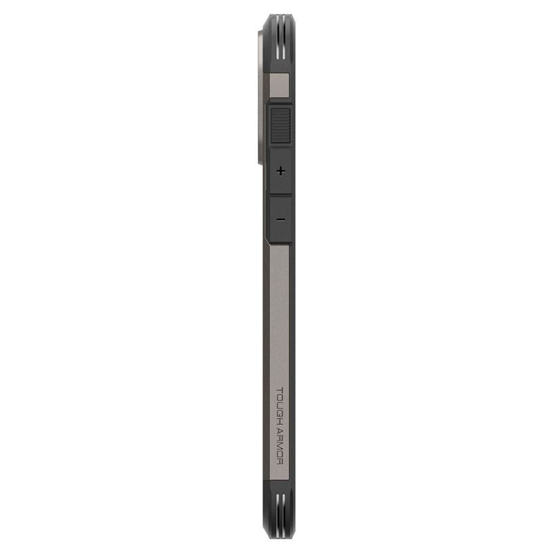 iPhone 16 Pro Max Spigen Tough Armor Deksel med Stativ - MagSafe Kompatibelt - Gunmetal