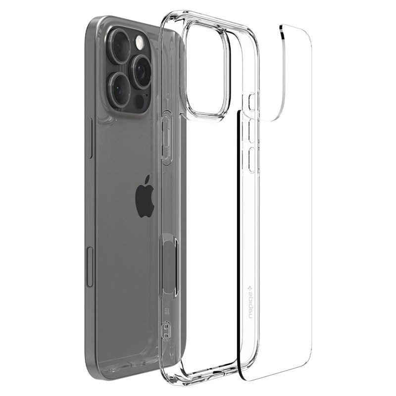 iPhone 16 Pro Max Spigen Crystal Hybrid Deksel - Gjennomsiktig